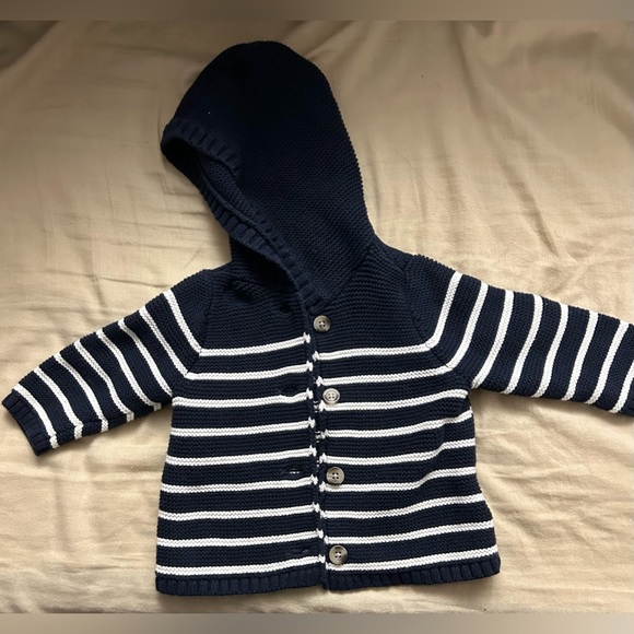 Old Navy Baby 6-12M Hooded Cardigan Sweater - Picture 2 of 7